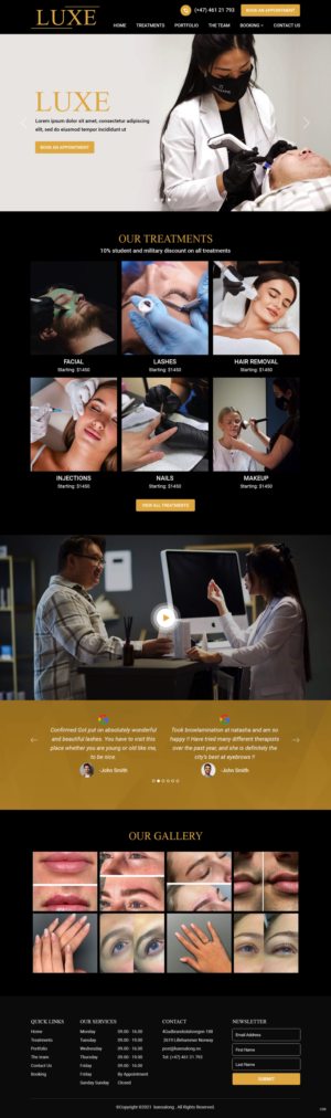 Web Design by pb for Luxe Salong AS | Design: #27816430