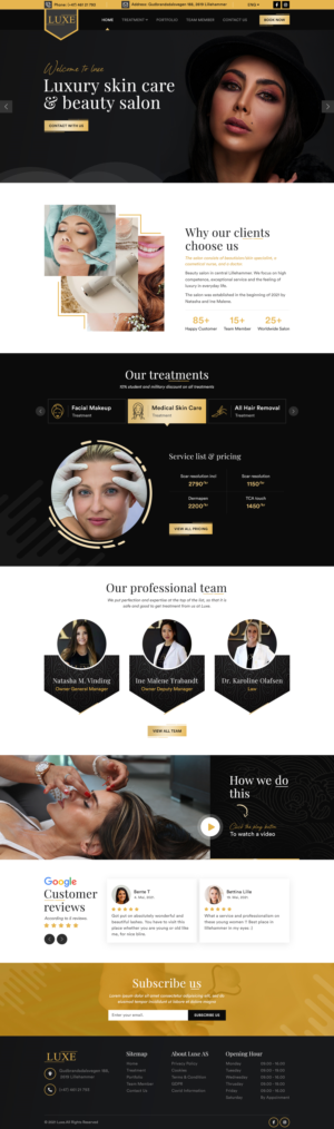 Web Design by sai.designer87 for Luxe Salong AS | Design: #27816406