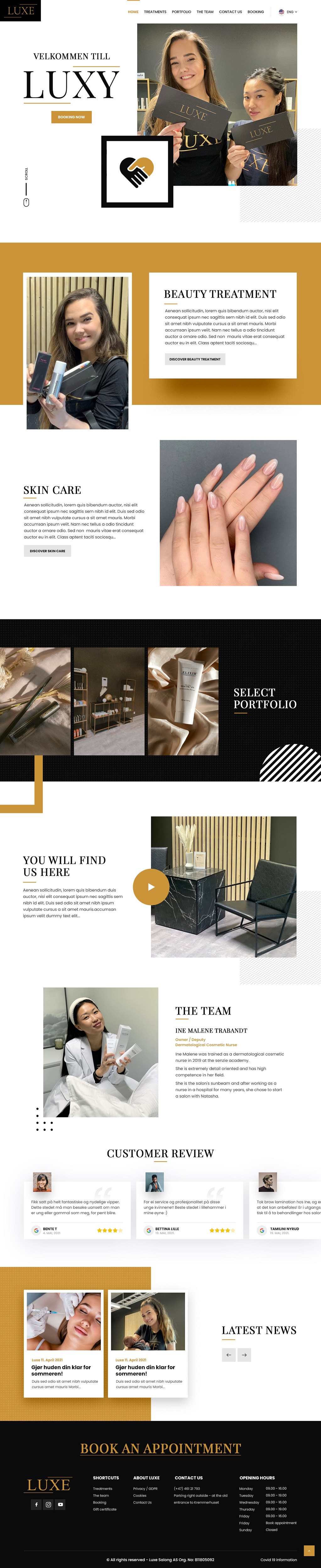 Web-Design von nzdesigners für Luxe Salong AS | Design #27834638
