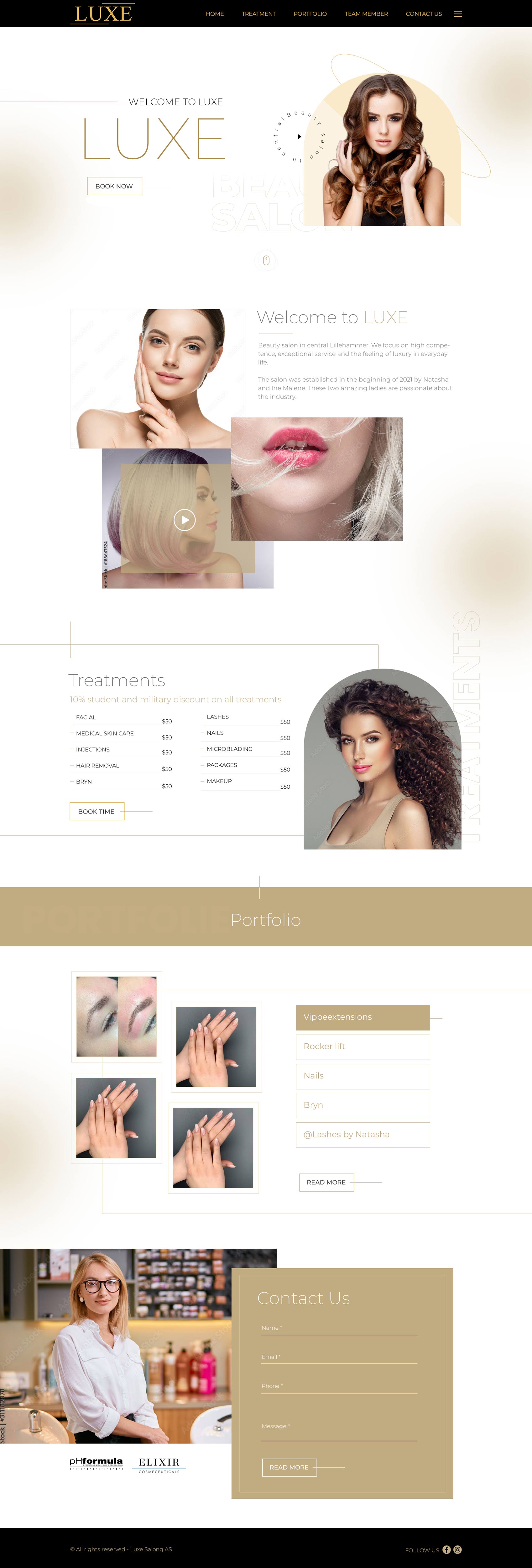 Web Design by logoQ for Luxe Salong AS | Design: #27815441
