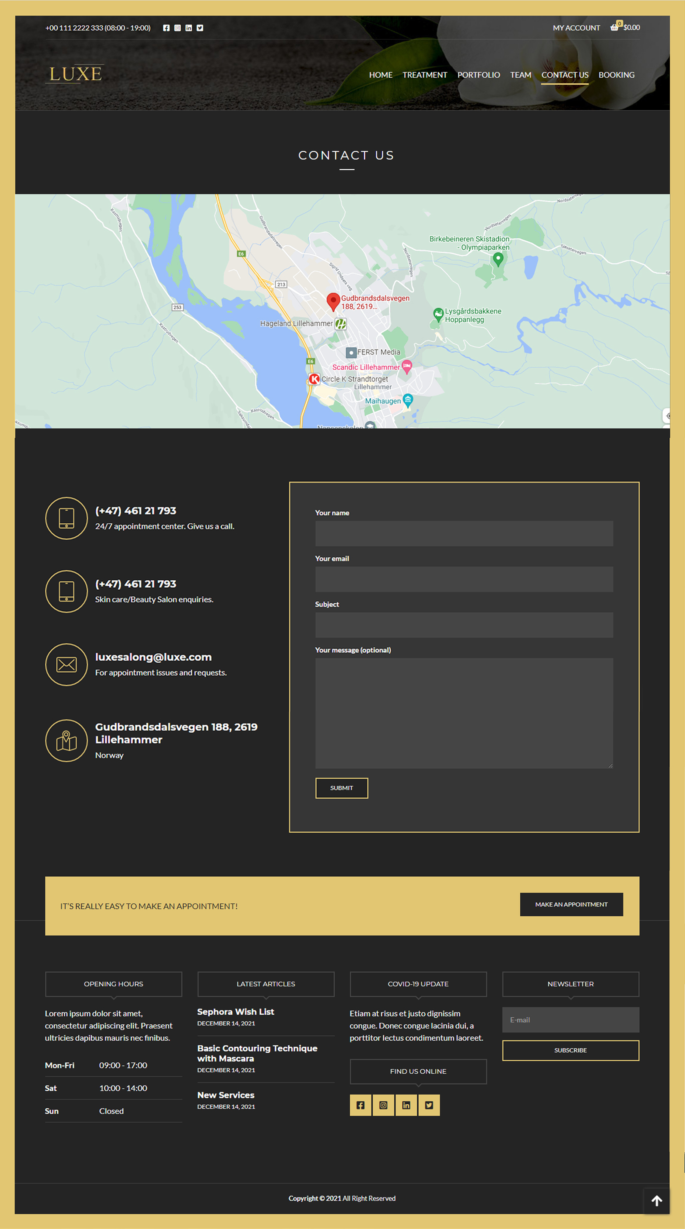 Web Design by partha 4 for Luxe Salong AS | Design #27832537