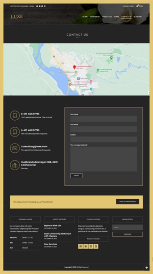 Web Design by partha 4 for Luxe Salong AS | Design: #27832537