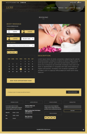 Web Design by partha 4 for Luxe Salong AS | Design: #27832538