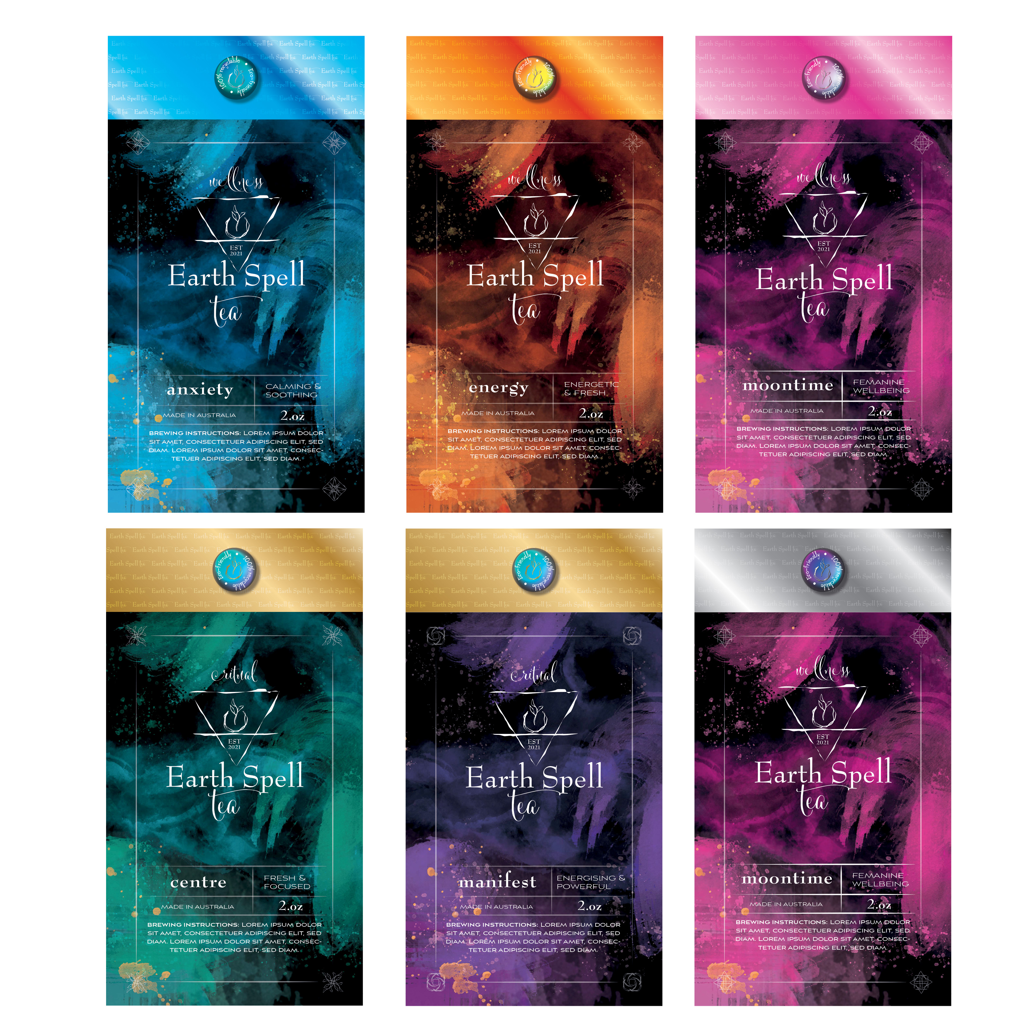 Label Design by Wanda.G for Earth Spell Teas | Design #27843264