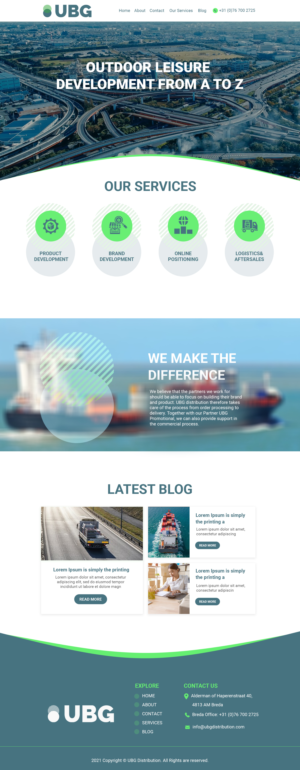 Diseño Wordpress por MAHABA para UBG Distribution | Diseño #27816271