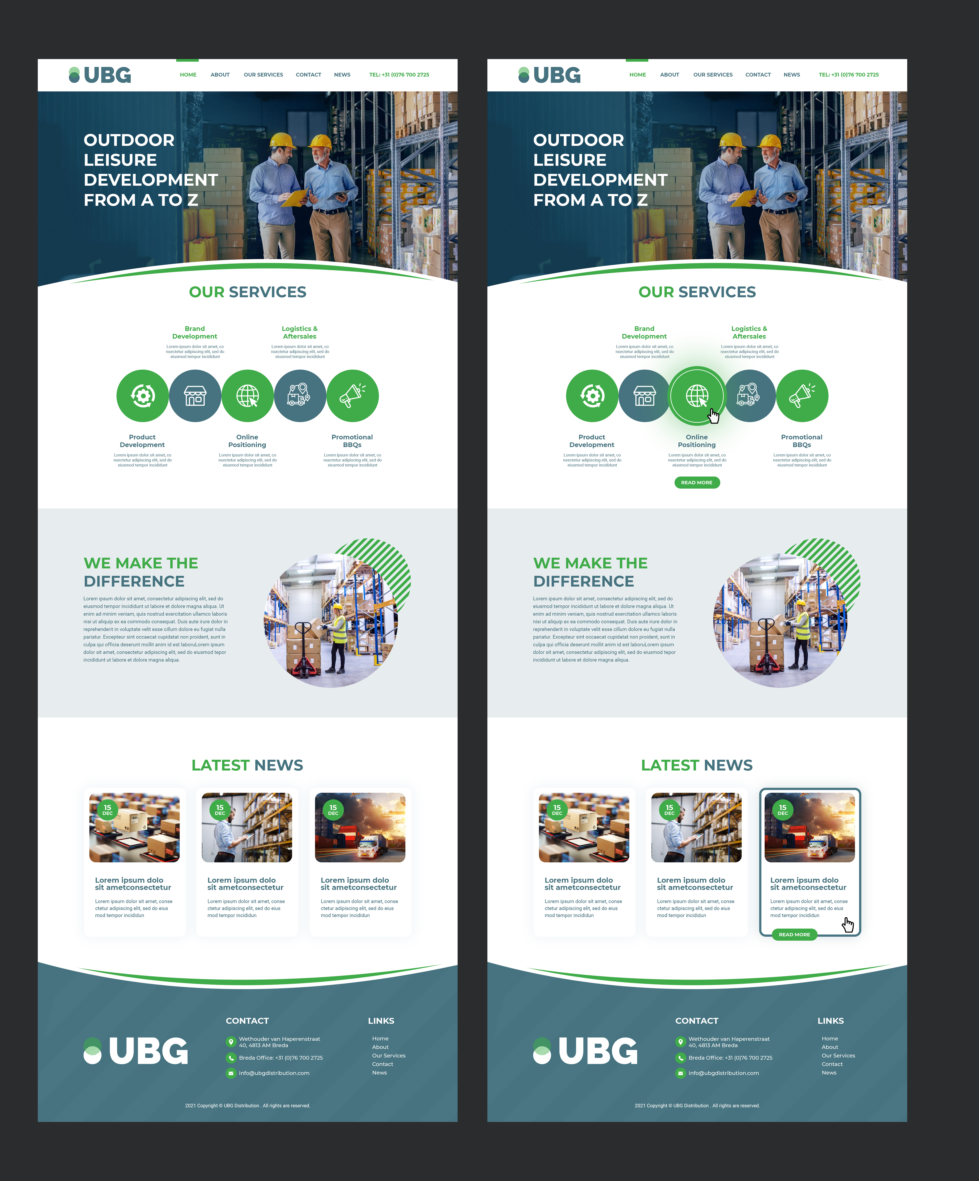 Diseño Wordpress por MAHABA para UBG Distribution | Diseño #27816274
