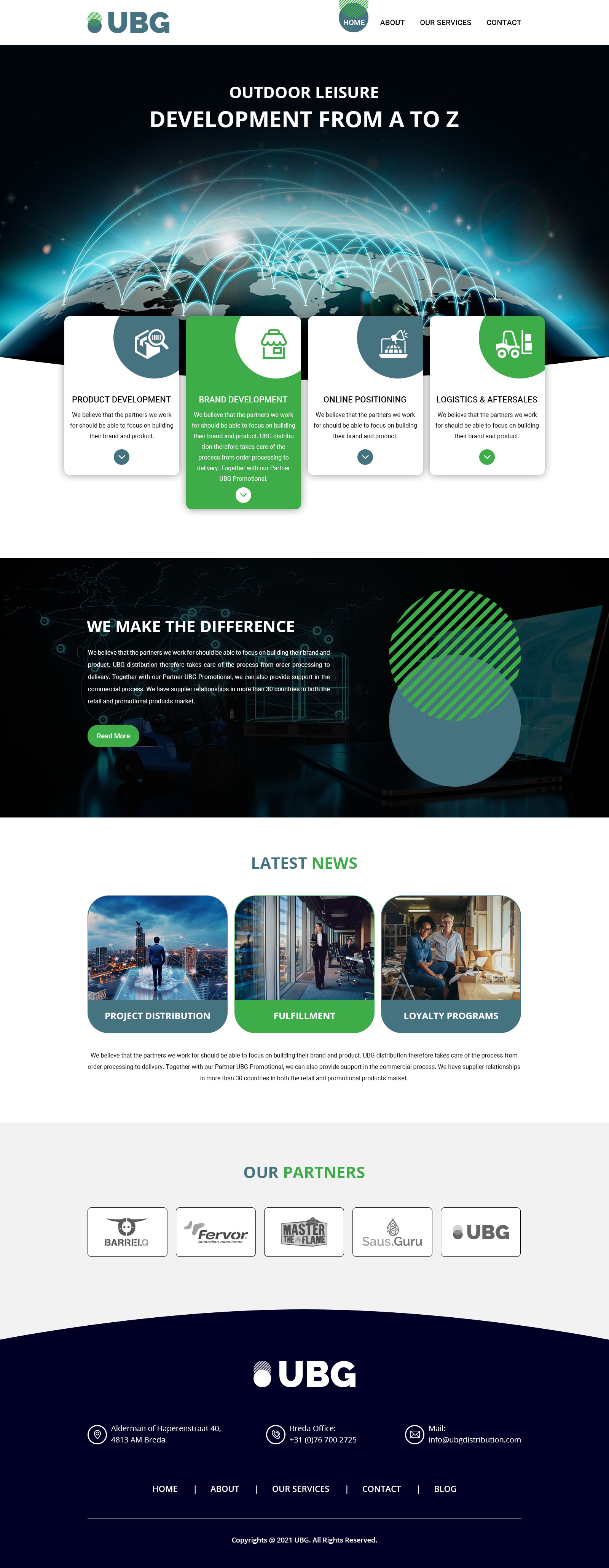 Wordpress Design by MAZY for UBG Distribution | Design #27813763