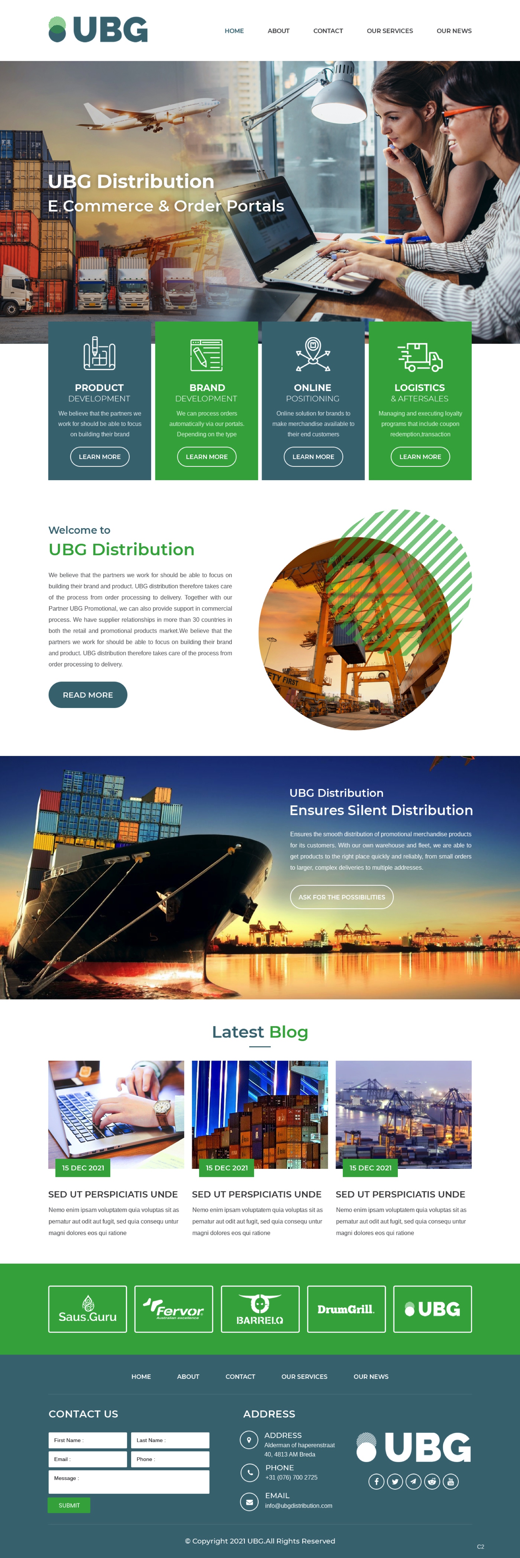 Wordpress Design by pb for UBG Distribution | Design #27816472