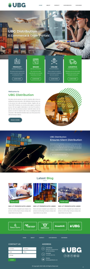 Wordpress Design by pb for UBG Distribution | Design: #27816472