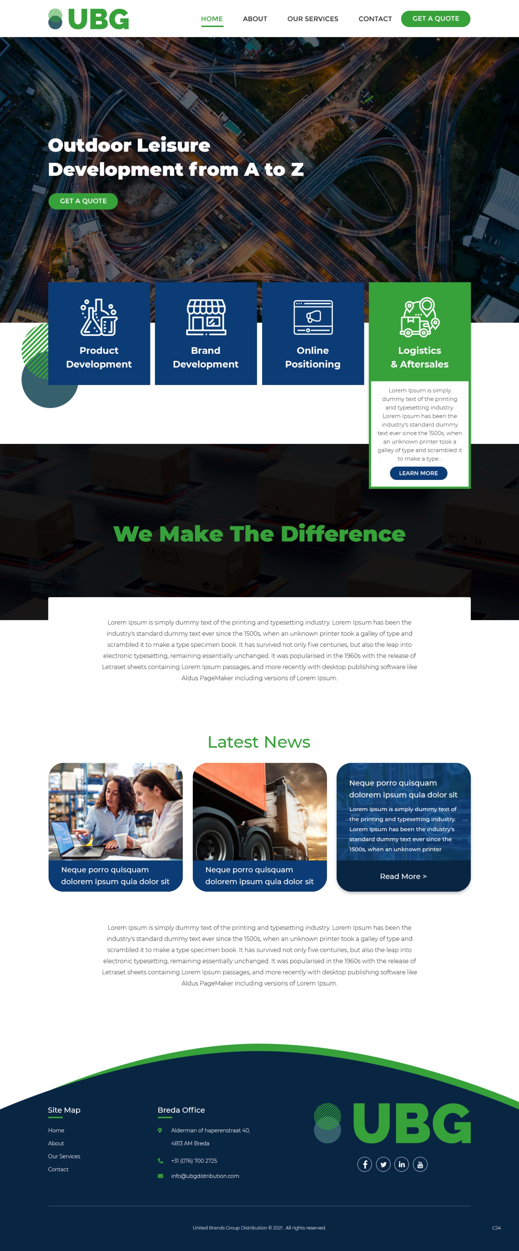 Wordpress Design by pb for UBG Distribution | Design #27816476