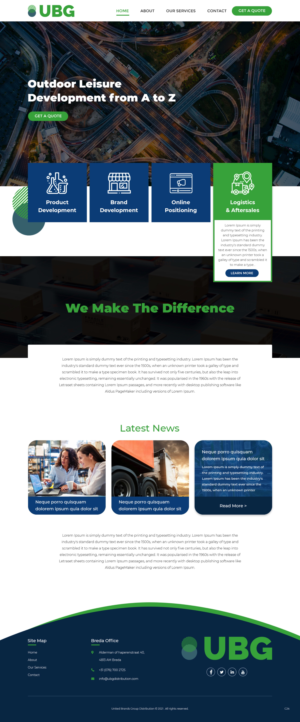 Wordpress Design by pb for UBG Distribution | Design: #27816476