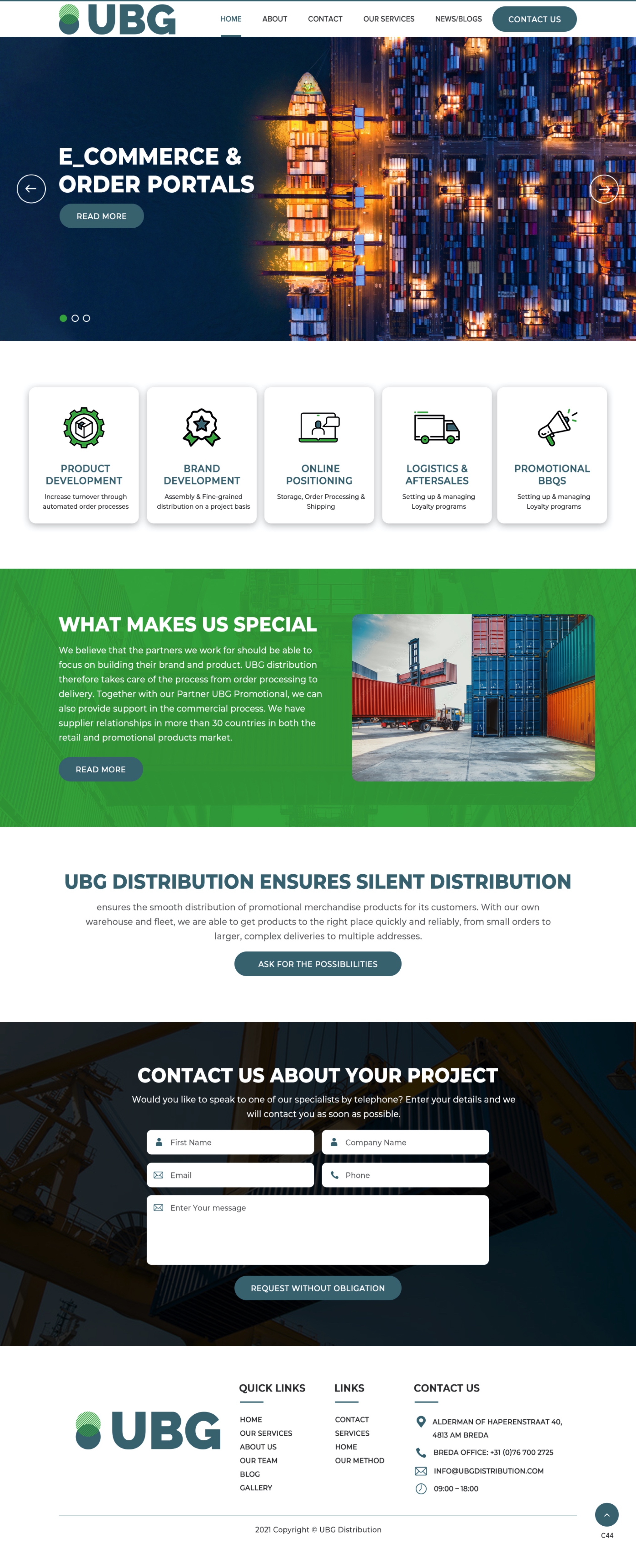 Wordpress Design by pb for UBG Distribution | Design #27816478