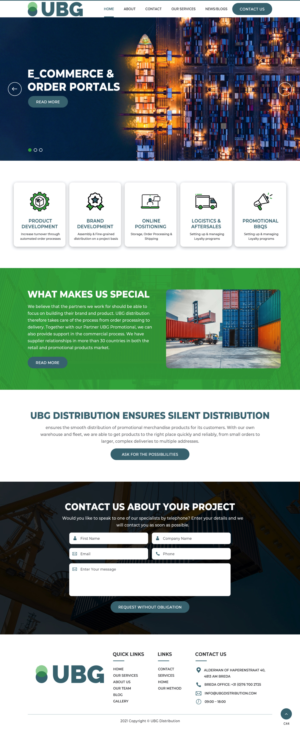 Wordpress Design by pb for UBG Distribution | Design: #27816478
