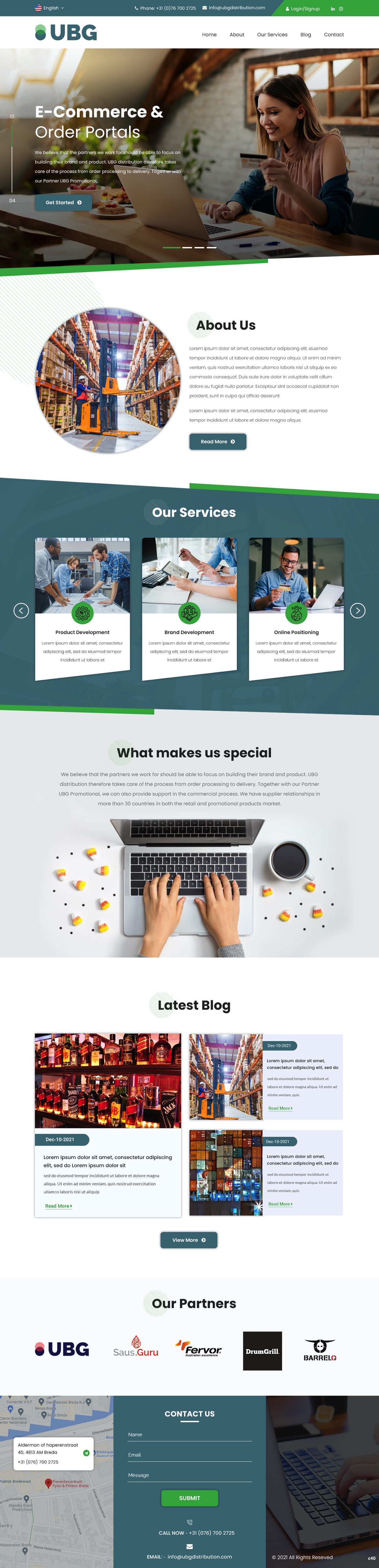 Wordpress Design by pb for UBG Distribution | Design #27816480