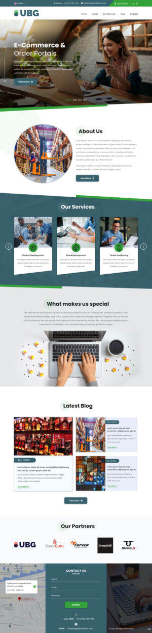 Wordpress Design by pb for UBG Distribution | Design: #27816480