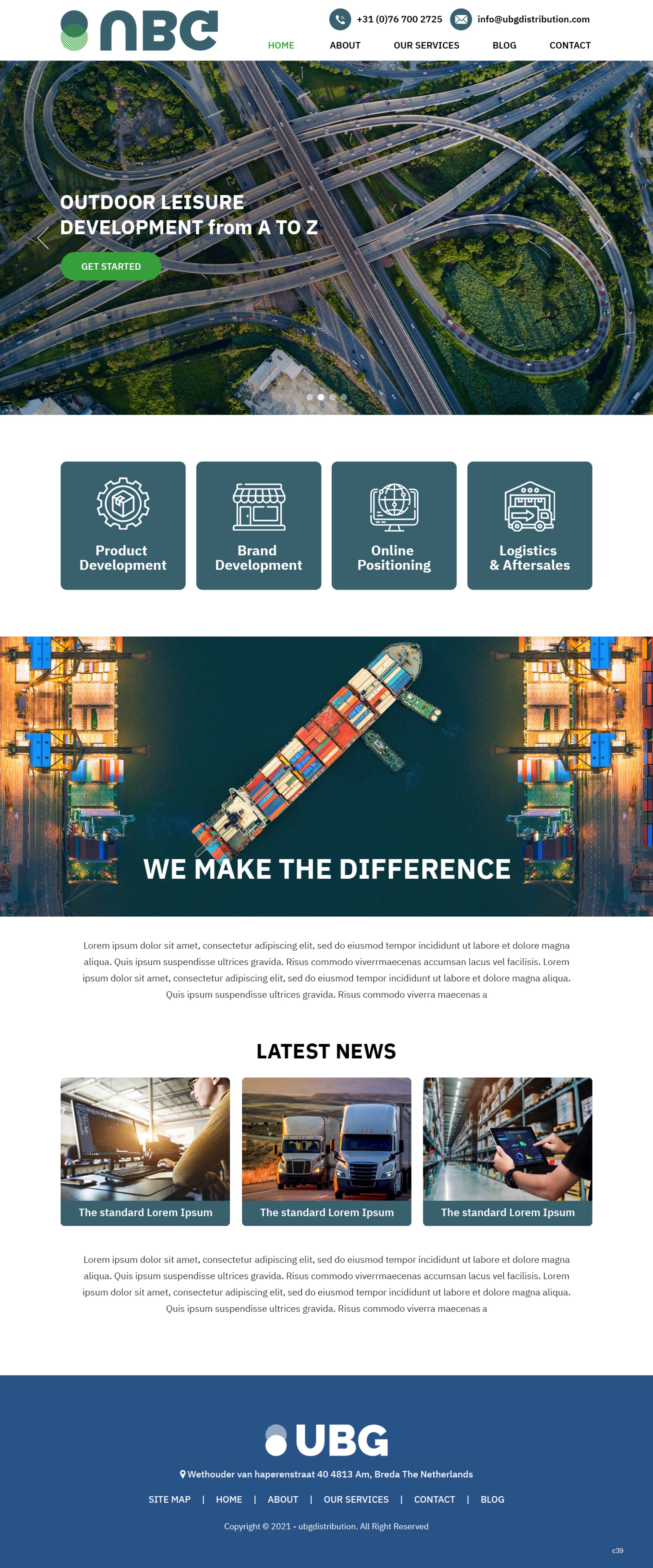 Diseño Wordpress por pb para UBG Distribution | Diseño #27816482