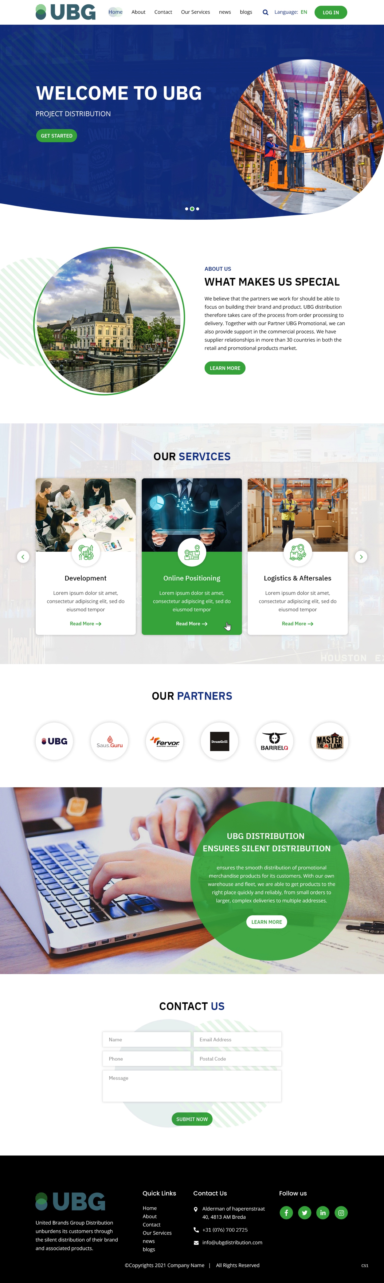 Wordpress Design by pb for UBG Distribution | Design #27816490