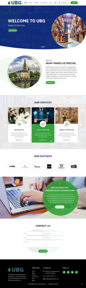 Wordpress Design by pb for UBG Distribution | Design: #27816490