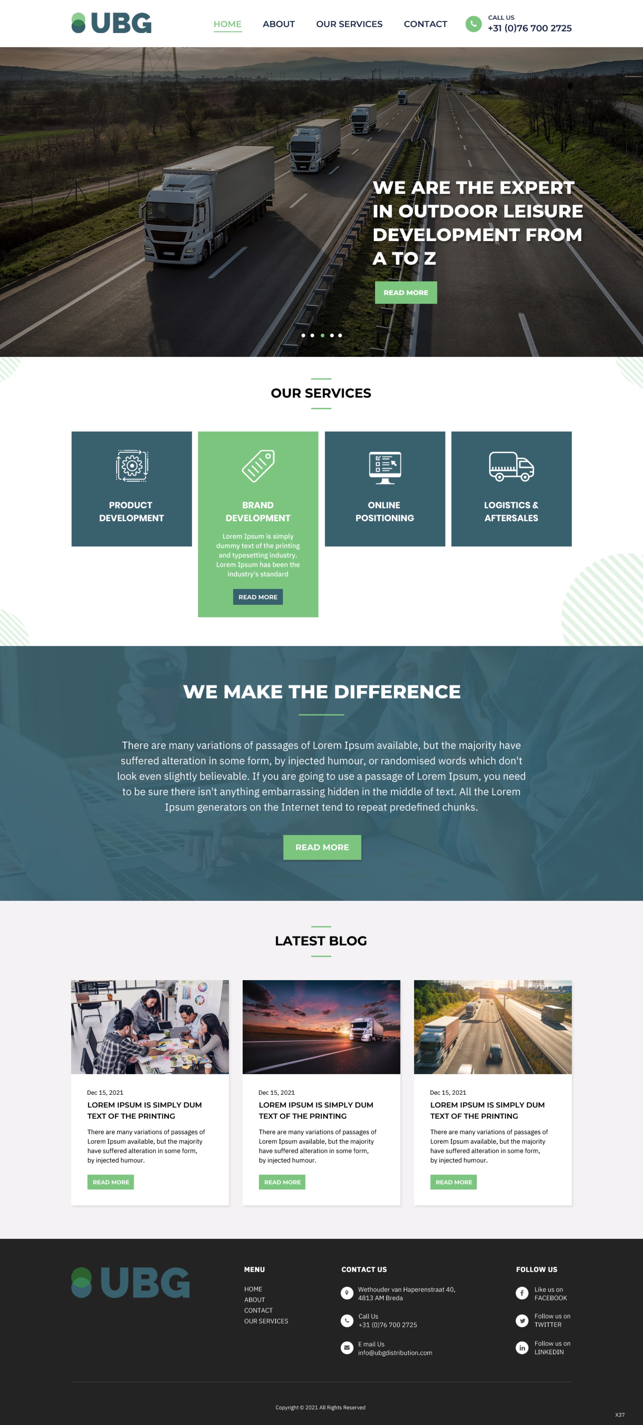 Wordpress Design by pb for UBG Distribution | Design #27816491