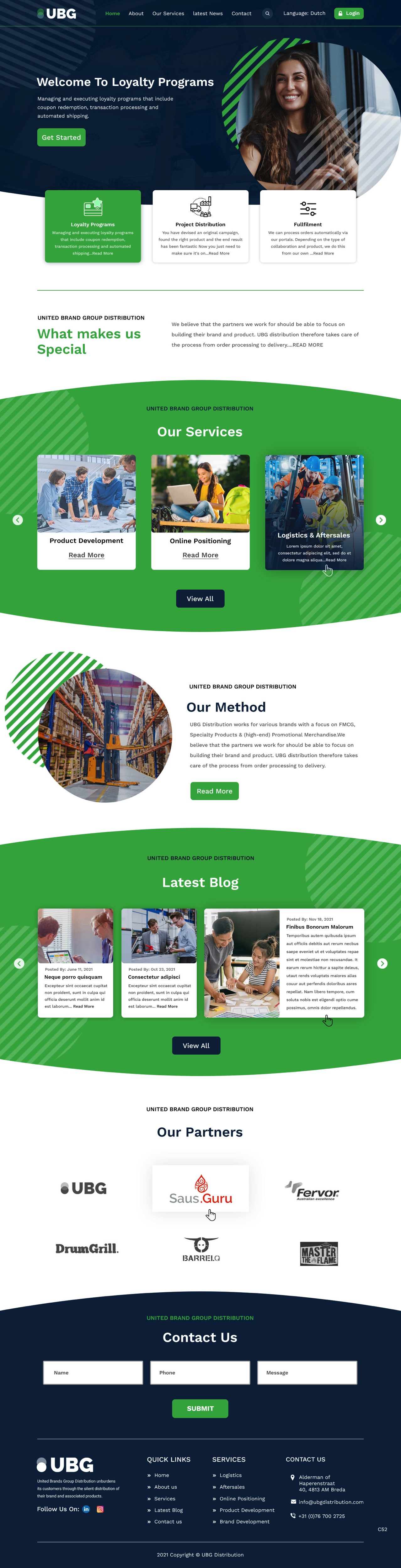 Diseño Wordpress por pb para UBG Distribution | Diseño #27816492