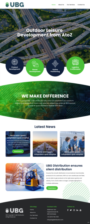 Wordpress Design by pb for UBG Distribution | Design: #27816493