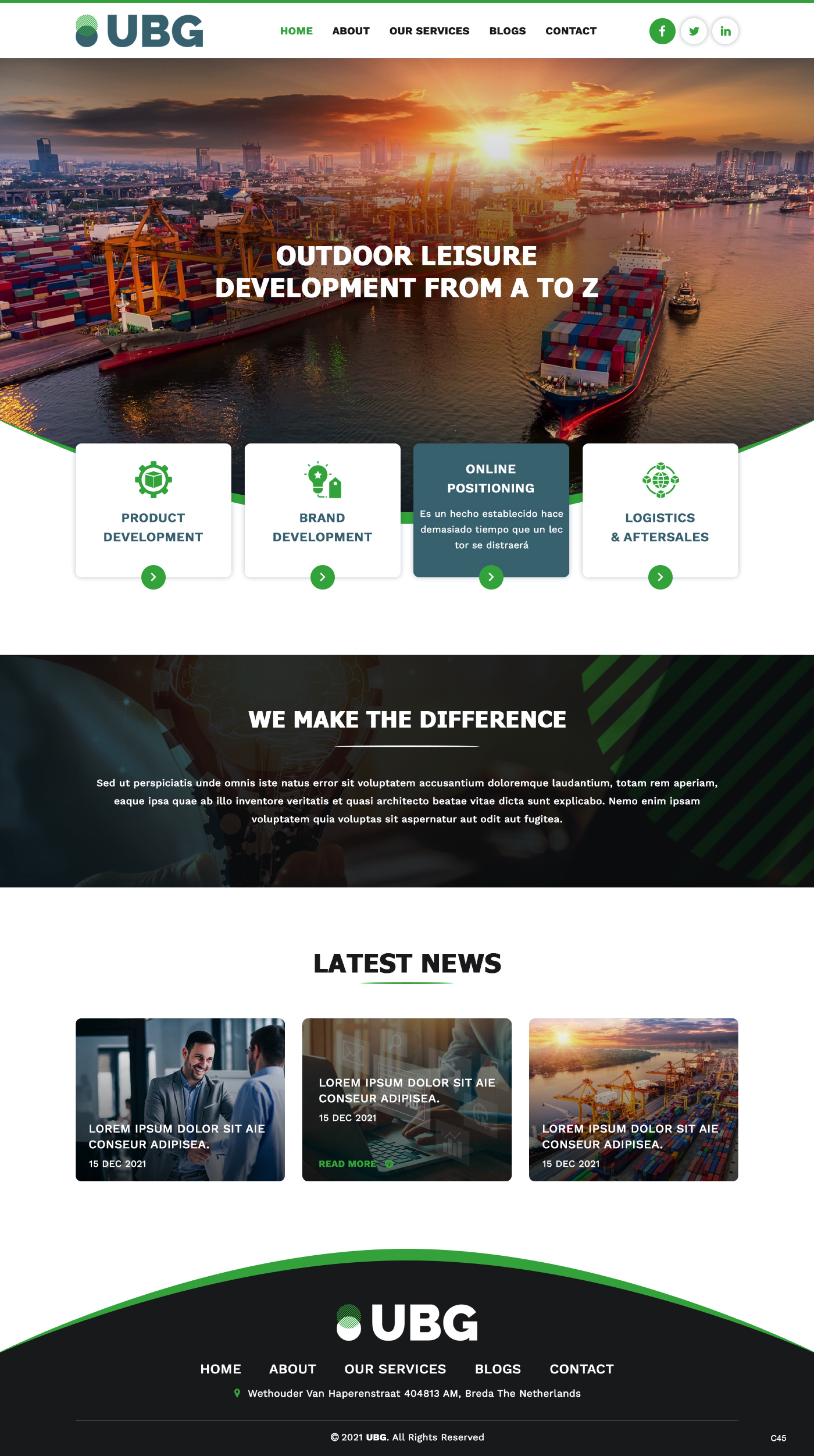 Wordpress Design by pb for UBG Distribution | Design #27821804