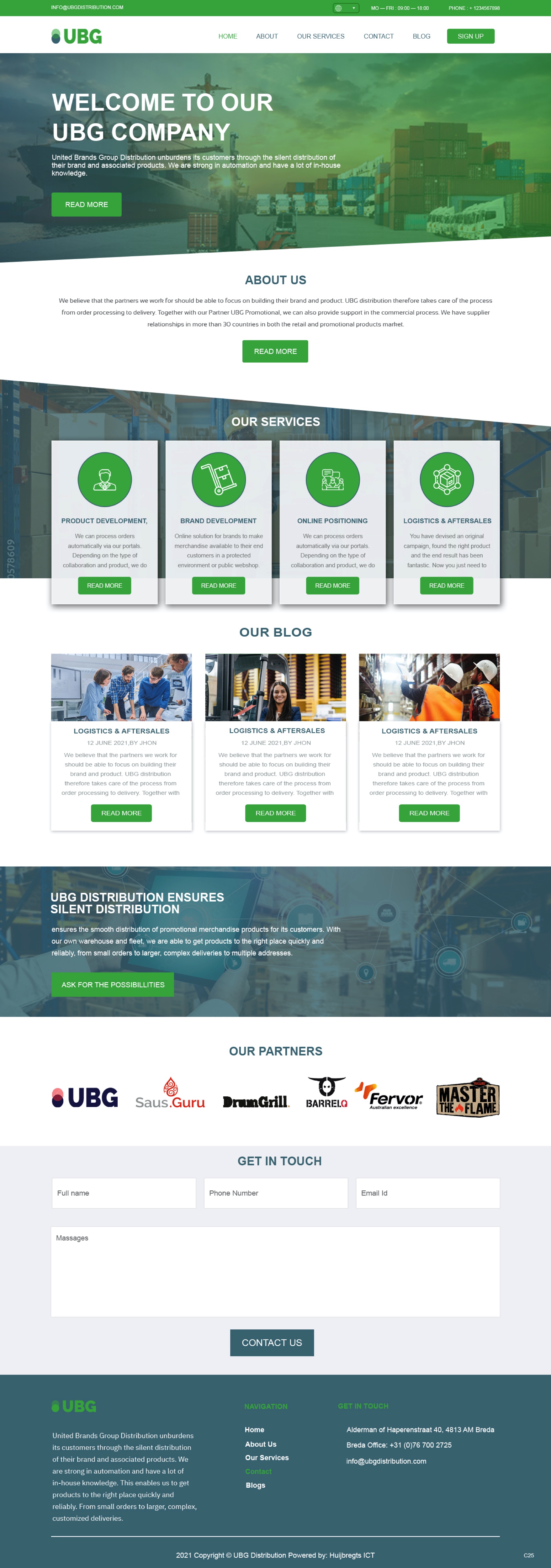 Wordpress Design by pb for UBG Distribution | Design #27821805