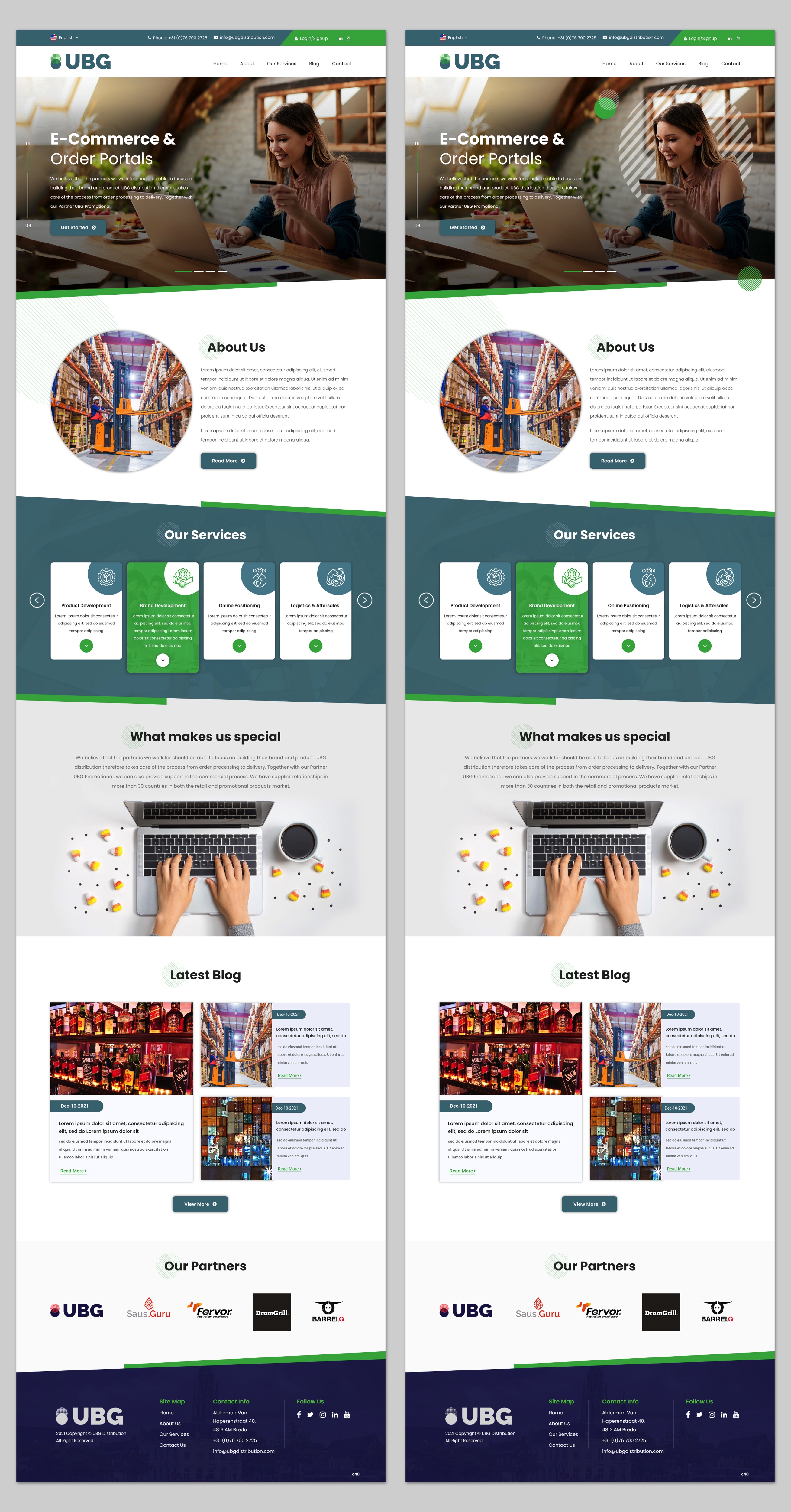 Diseño Wordpress por pb para UBG Distribution | Diseño #27826412