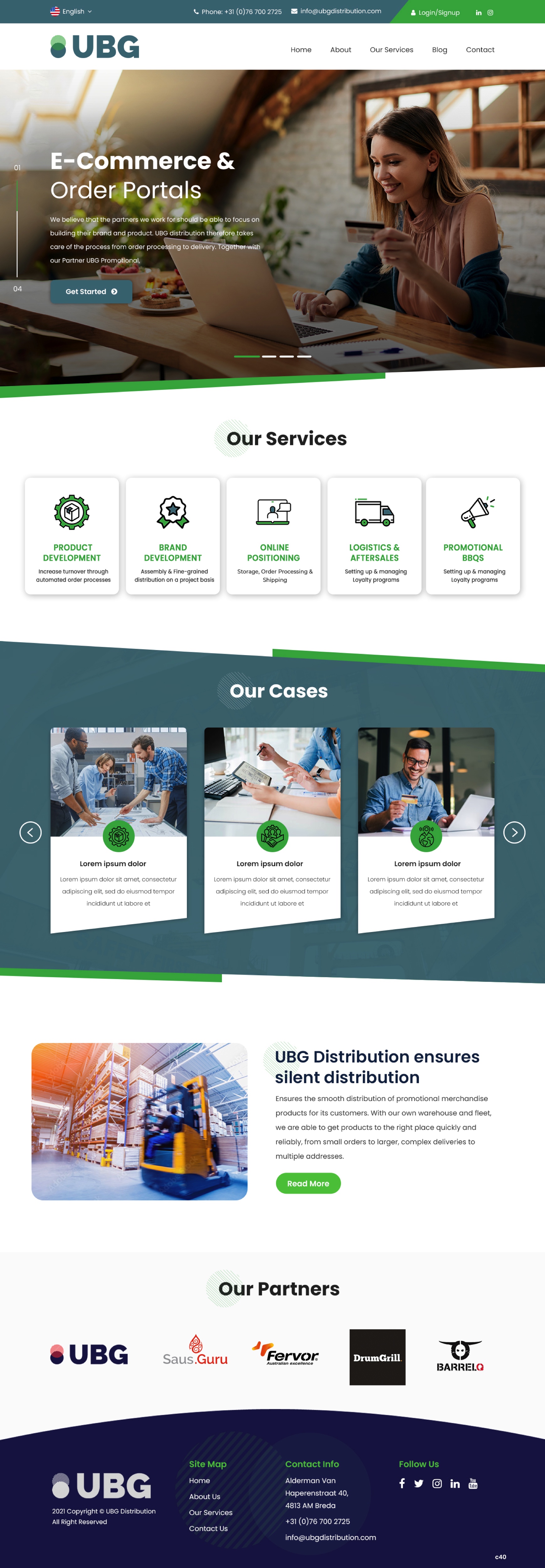 Design Wordpress par pb pour UBG Distribution | Design #27830771