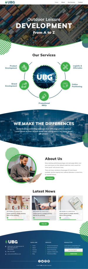 Diseño Wordpress por sai.designer87 para UBG Distribution | Diseño #27820651