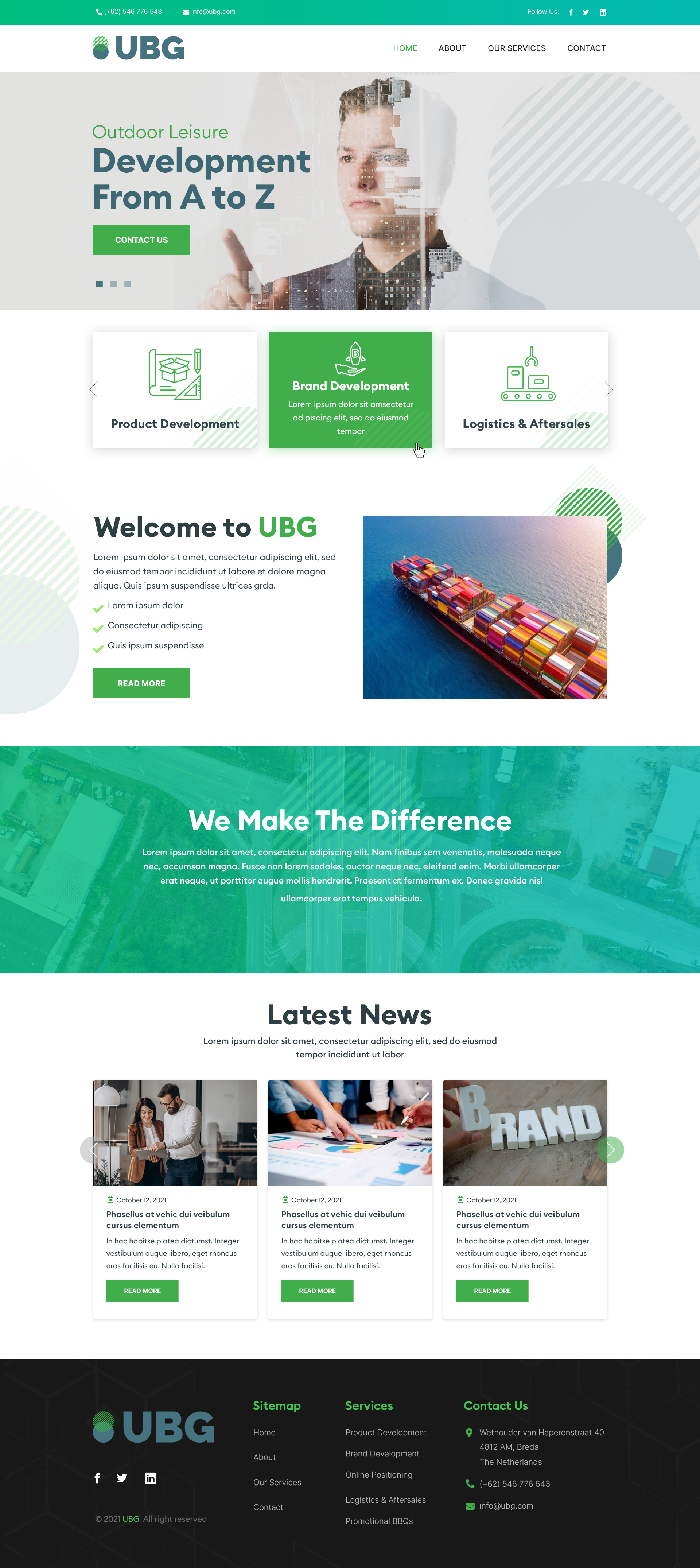 Wordpress Design by sai.designer87 for UBG Distribution | Design #27820668