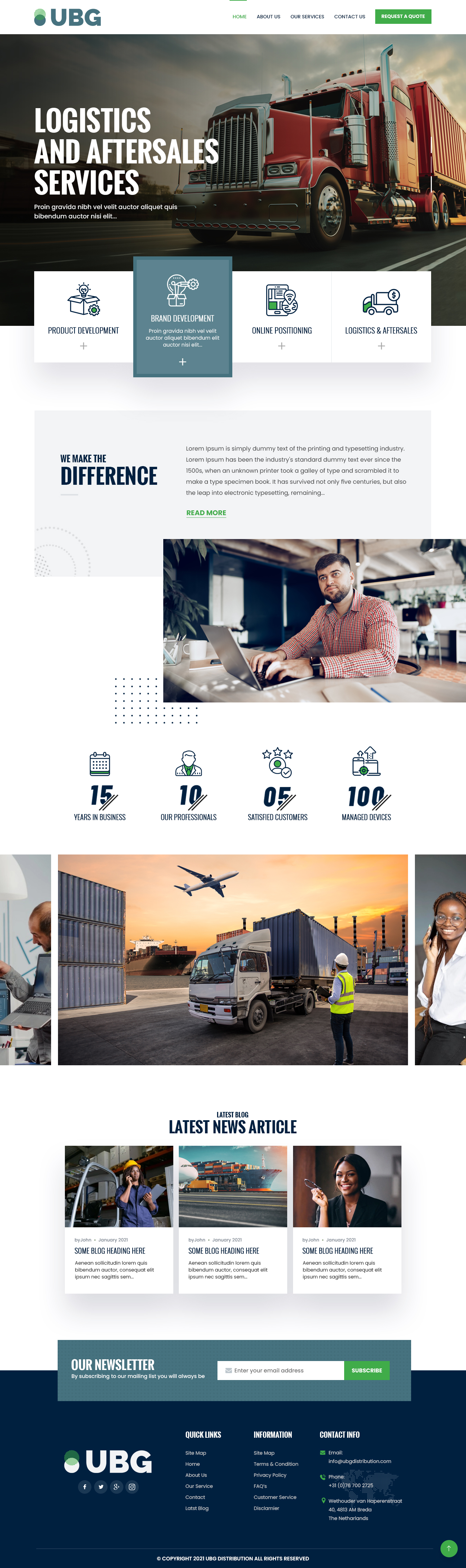 Diseño Wordpress por nzdesigners para UBG Distribution | Diseño #27820406