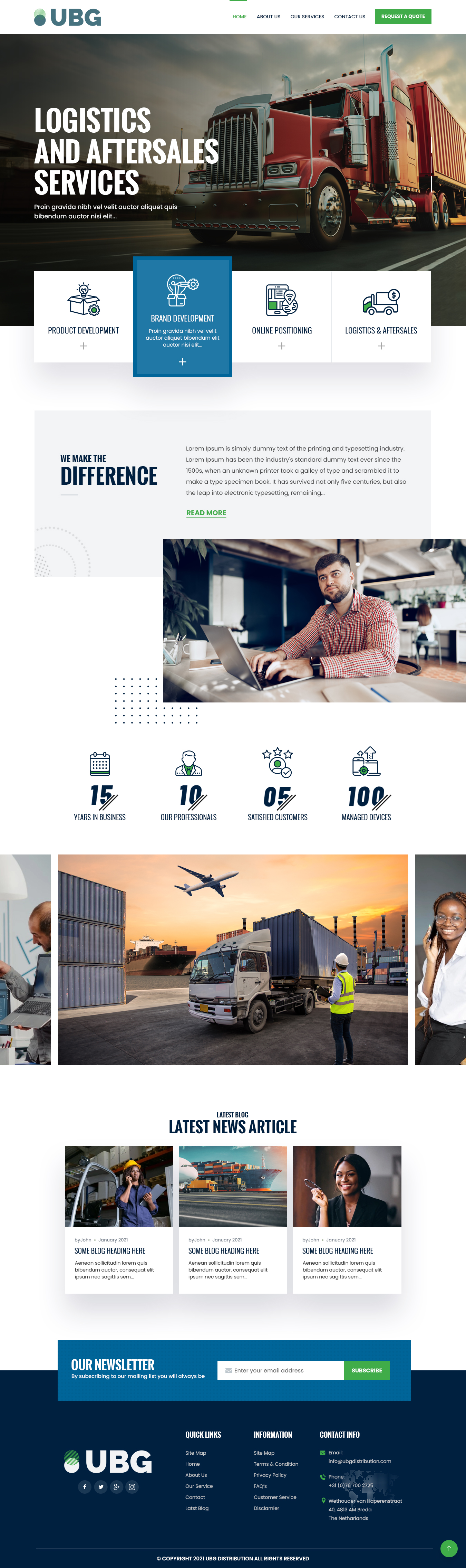 Diseño Wordpress por NZ Creatives para UBG Distribution | Diseño #27820411