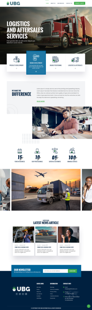 Wordpress Design by nzdesigners for UBG Distribution | Design: #27820411