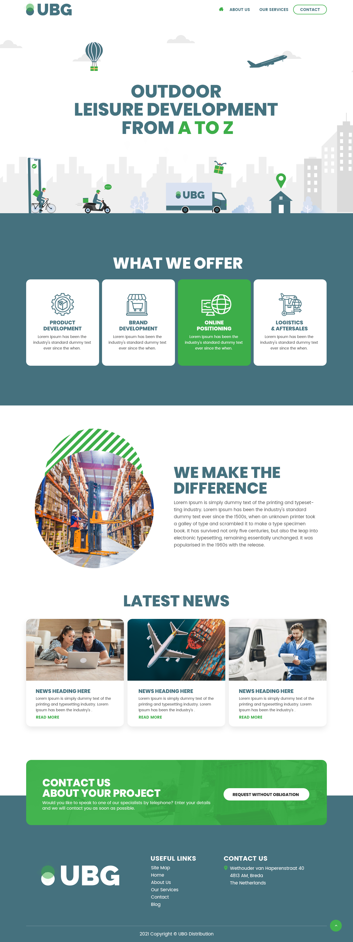 Diseño Wordpress por NZ Creatives para UBG Distribution | Diseño #27820446