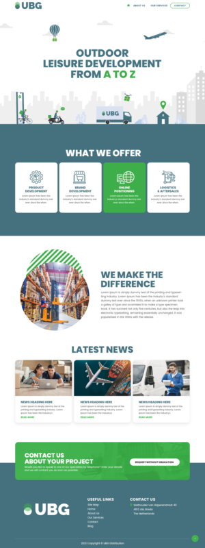 Wordpress Design by nzdesigners for UBG Distribution | Design: #27820446