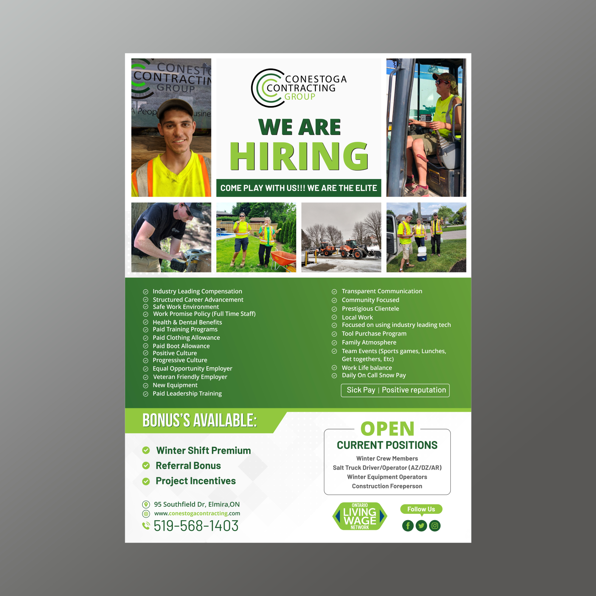 Flyer Design by KreativeMadz for Conestoga Contracting Group Inc | Design #27814664