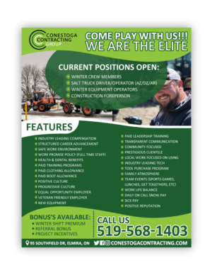 Flyer Design by kaasmie for Conestoga Contracting Group Inc | Design: #27816186
