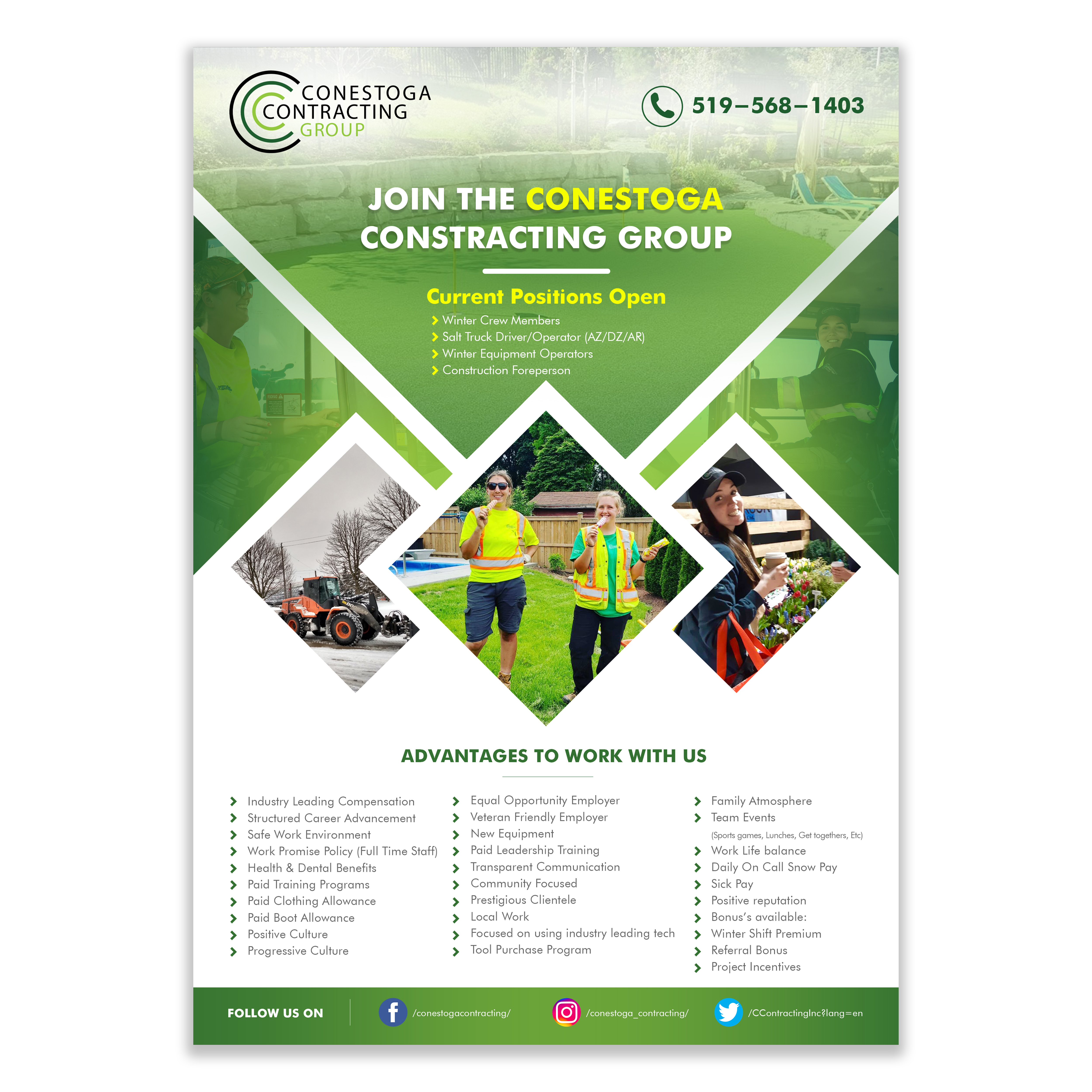 Flyer Design by Desire Design Solutions for Conestoga Contracting Group Inc | Design #27814077