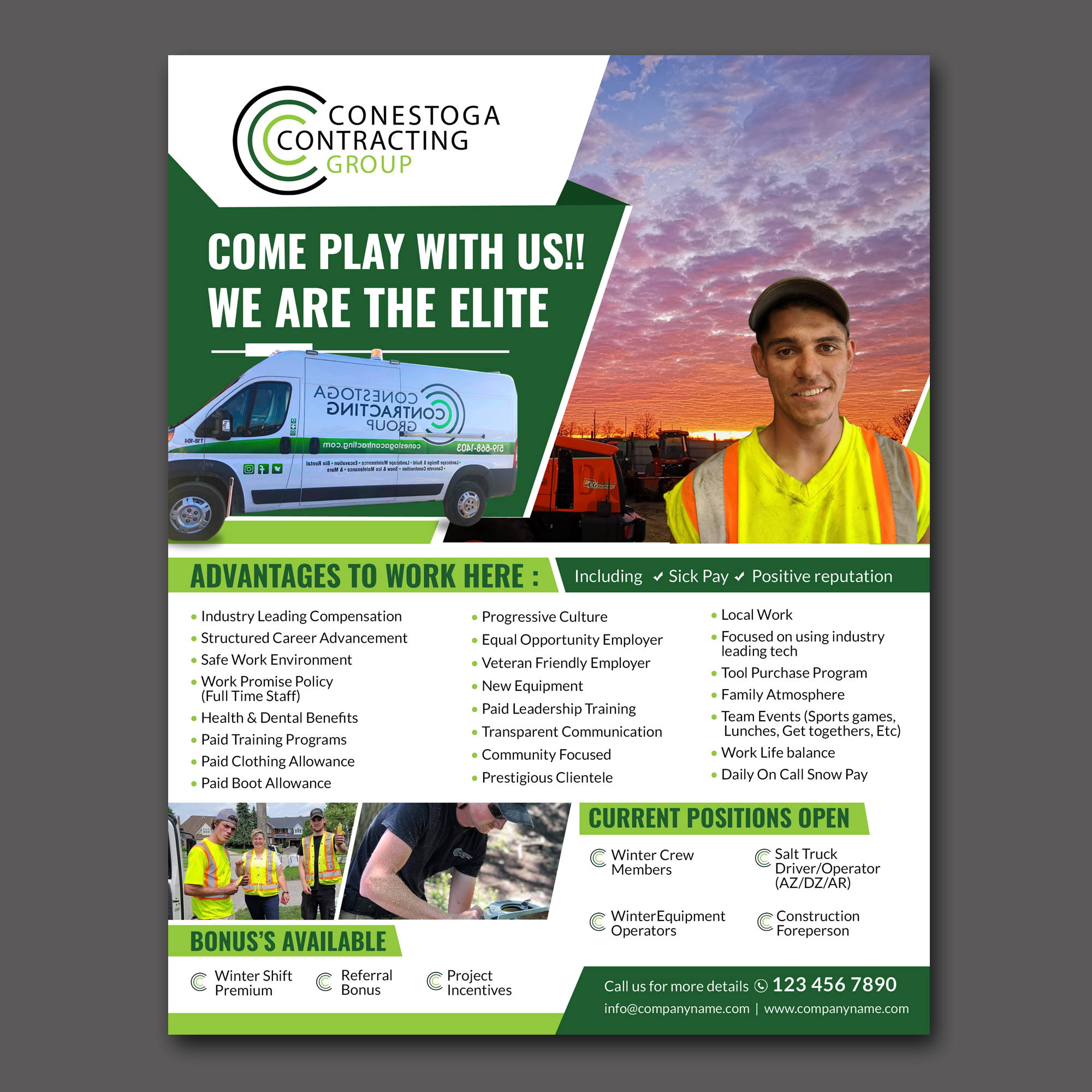 Flyer Design by aspiremedia for Conestoga Contracting Group Inc | Design #27816851