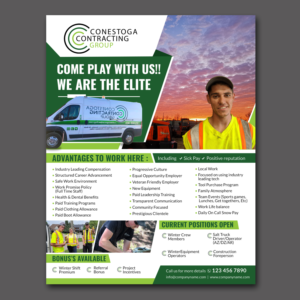 Flyer Design by aspiremedia for Conestoga Contracting Group Inc | Design: #27816851
