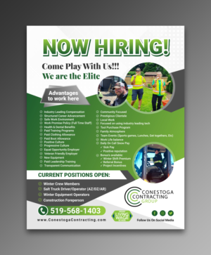 Flyer-Design von ecorokerz für Conestoga Contracting Group Inc | Design: #27813455