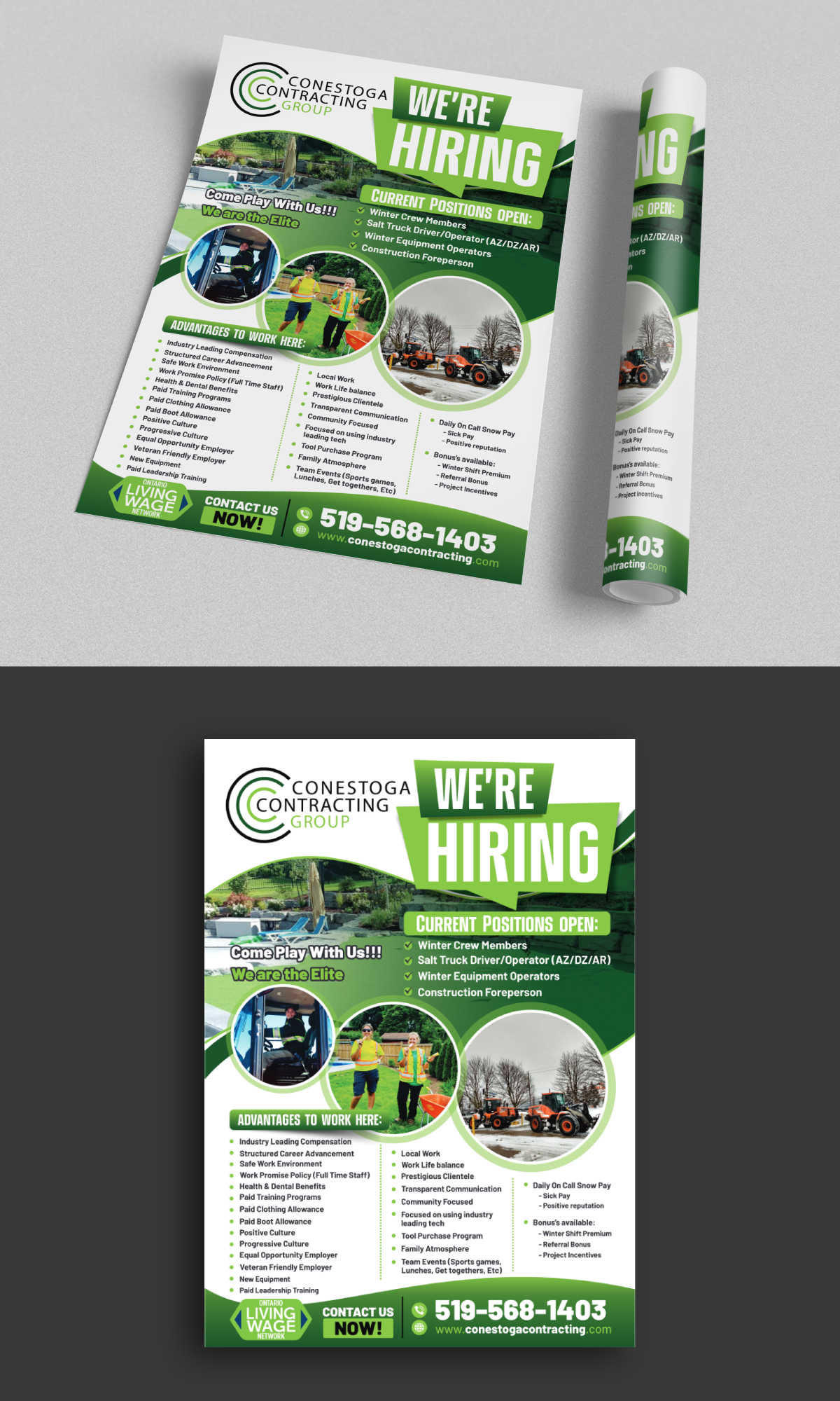 Flyer-Design von ecorokerz für Conestoga Contracting Group Inc | Design #27814456