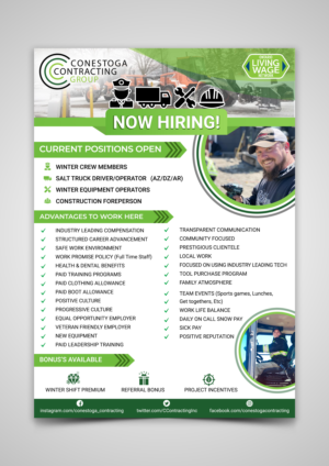 Flyer-Design von SAI DESIGNS für Conestoga Contracting Group Inc | Design: #27815403