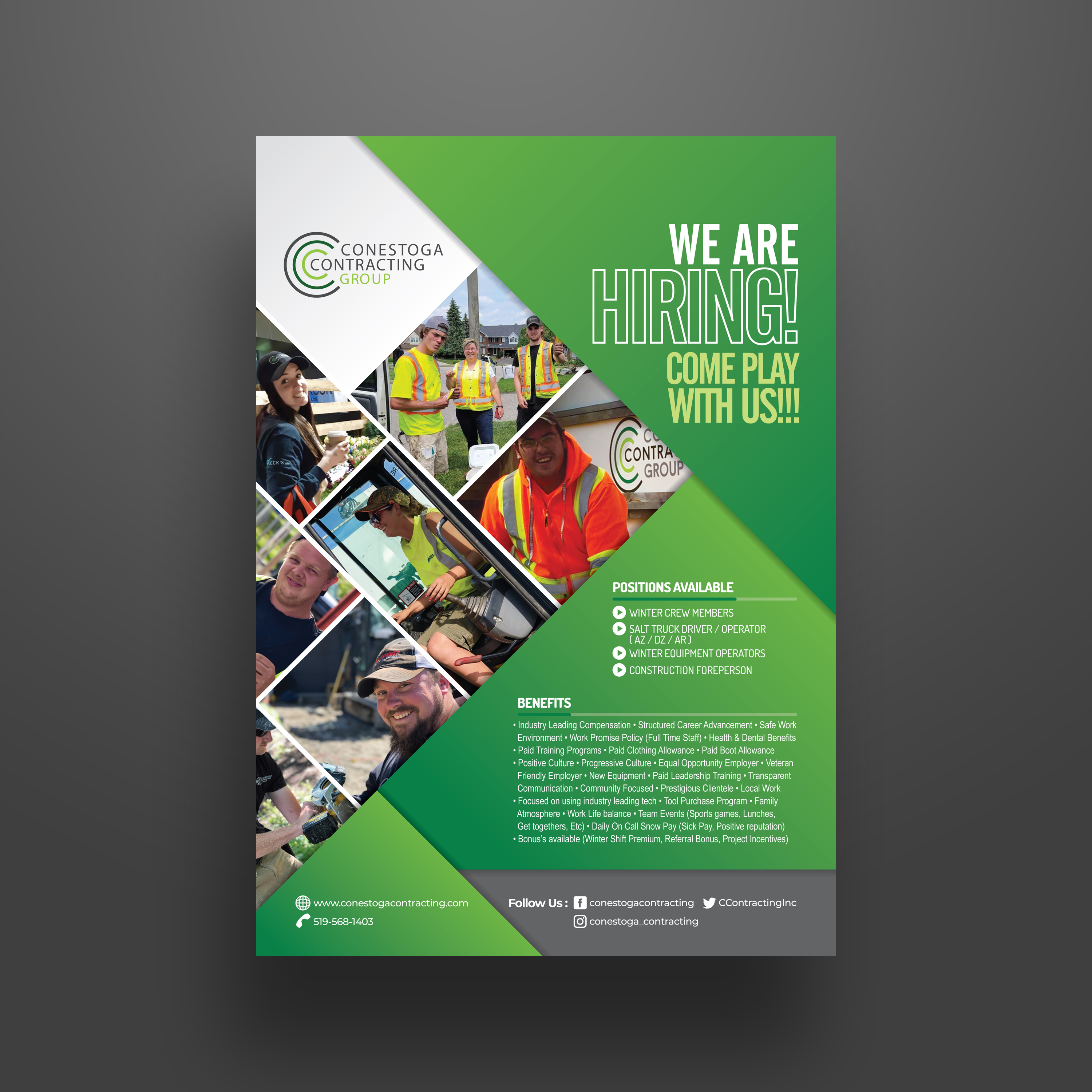 Flyer-Design von Spline Std für Conestoga Contracting Group Inc | Design #27821390
