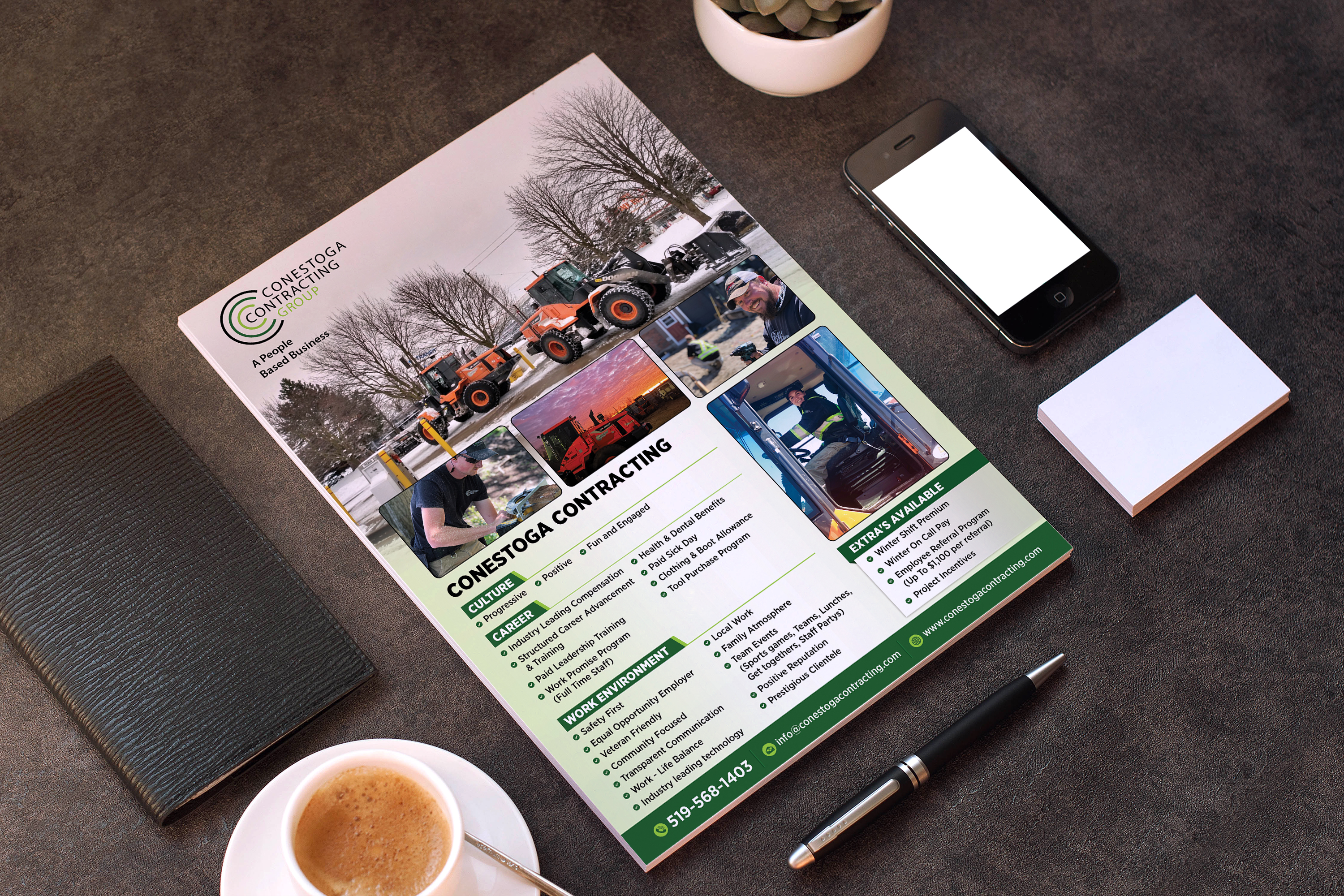 Flyer Design by GraphicsGuru for Conestoga Contracting Group Inc | Design #27825937