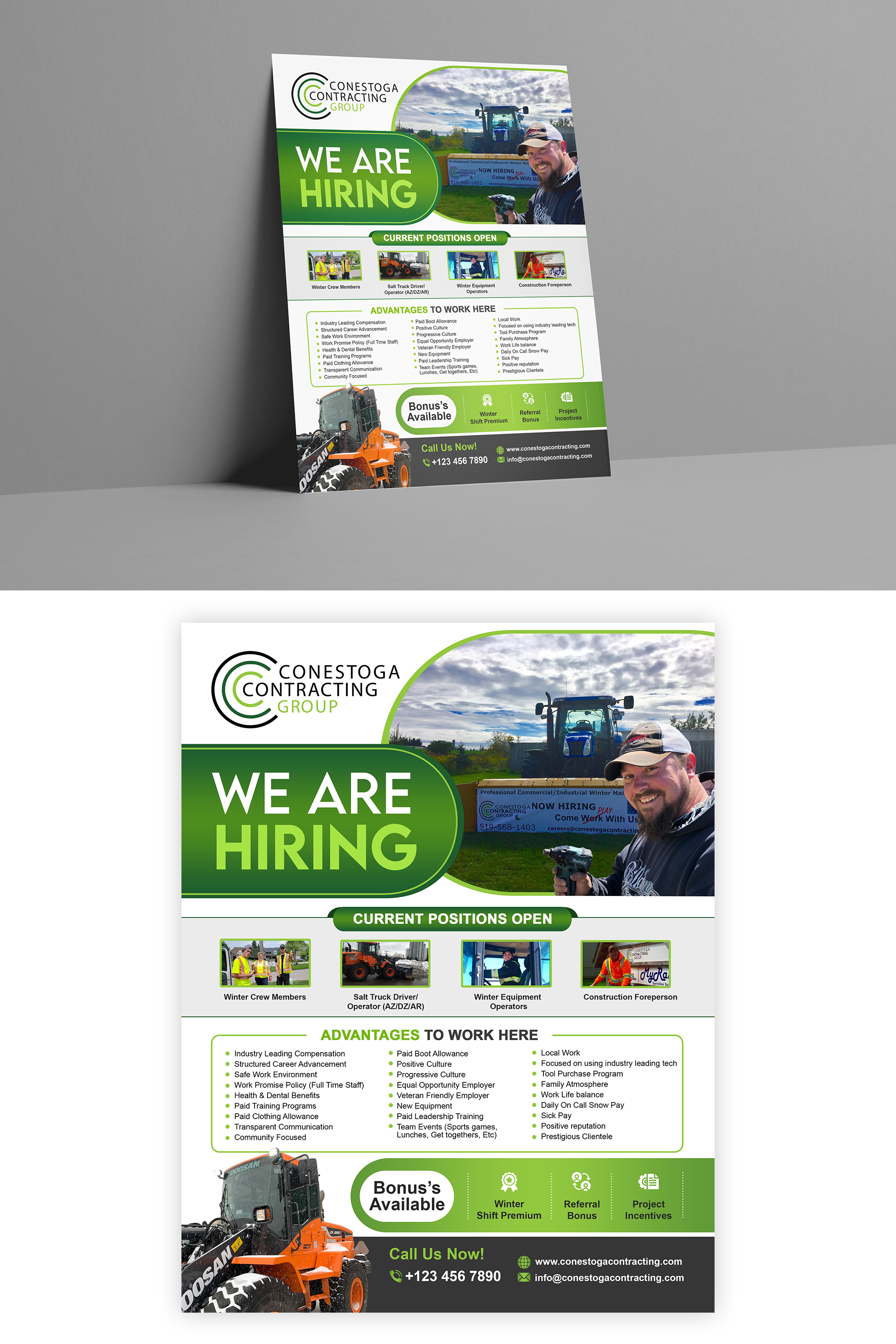 Flyer-Design von ZeneFashions für Conestoga Contracting Group Inc | Design #27819898