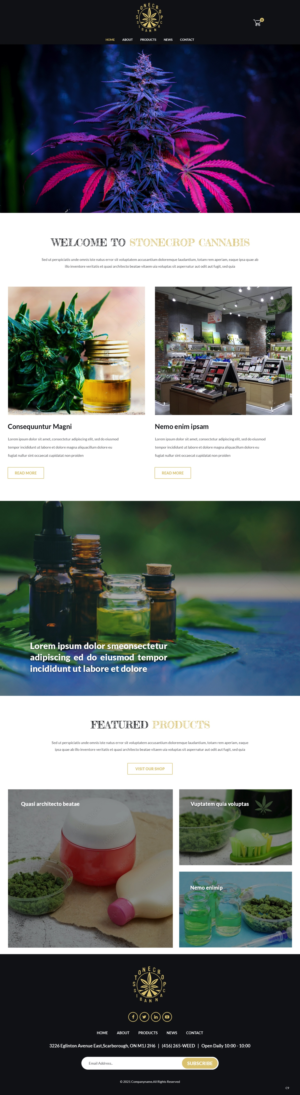 Web Design by pb for Stonecrop Cannabis | Design: #27816456