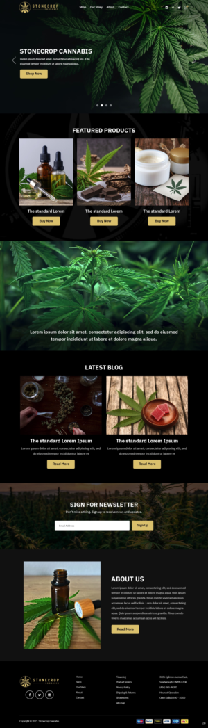 Web Design by pb for Stonecrop Cannabis | Design: #27816457