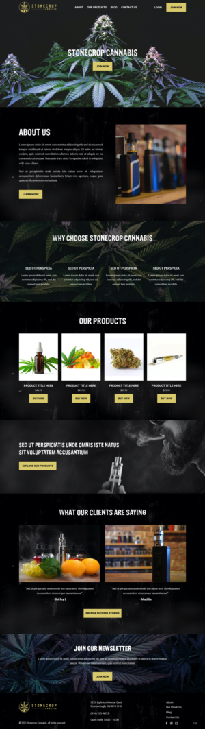 Web Design by pb for Stonecrop Cannabis | Design: #27816459